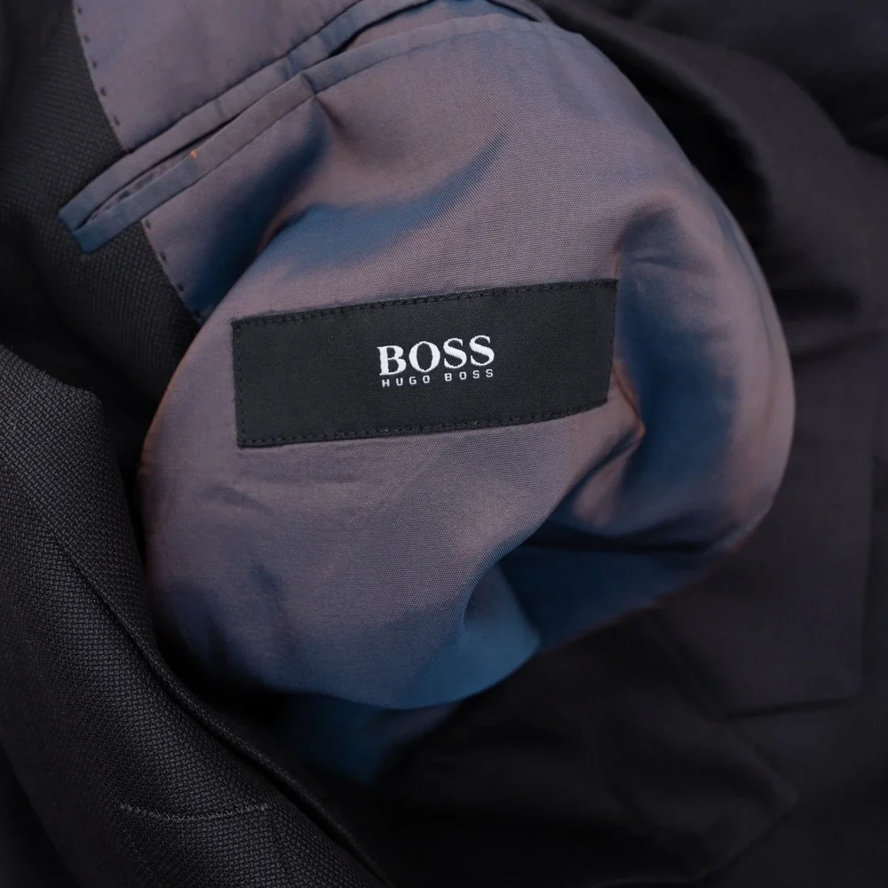 Hugo Boss Rossellini Movie U Blazer Mens 40R Navy Blue Virgin Wool 3 Button Suit